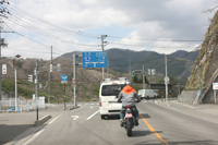日光街道の宿場町、会津田島近辺。ここから国道121号は289号との重複区間に、400号は西会津方面へ向かう。
