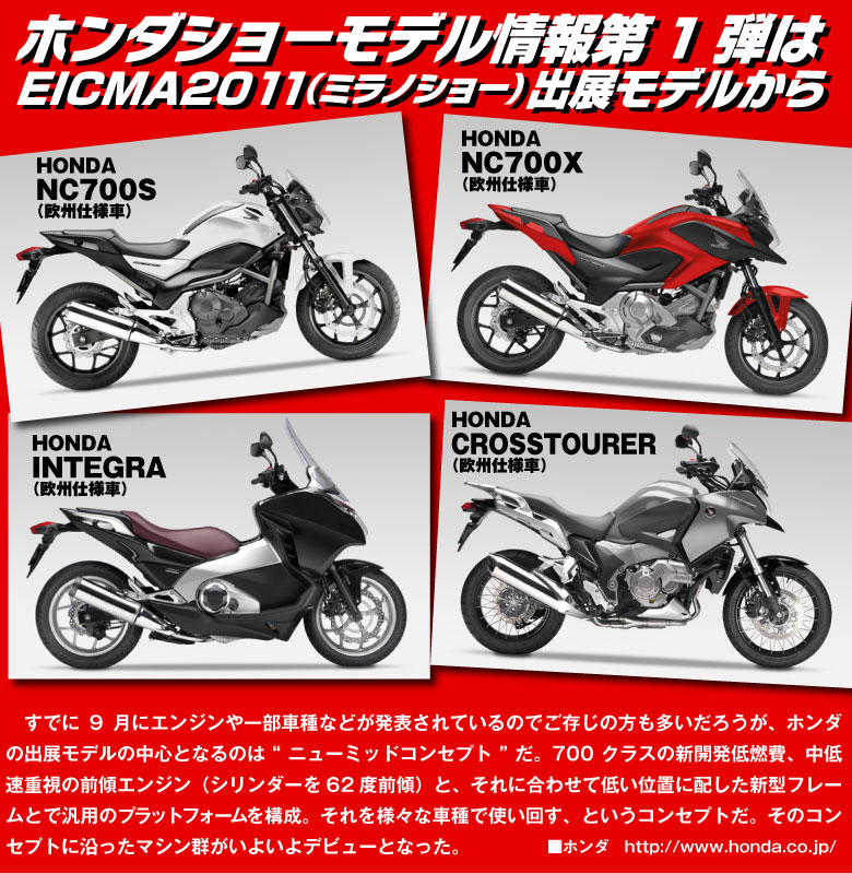 HONDAモーターショー出展モデル