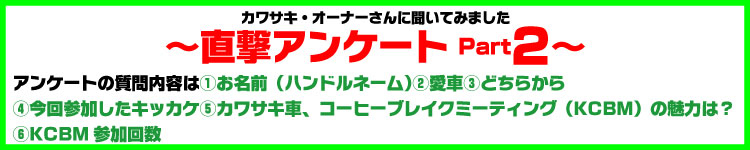 カワサキ・オーナーさんに聞いてみました～直撃アンケートPart2～