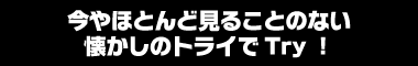 今やほとんど見ることの出来ない懐かしのTryでトライ！