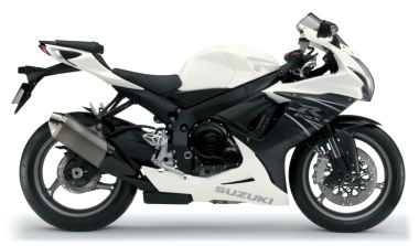 2011 GSX-R600。Metallic Mat Black No.2 / Pearl Mirage White (JDT)。